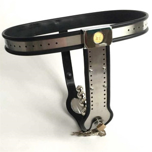Cinto de castidade ajustável BDSM em aço inoxidável com gel de sílica macio colorido, cinto de castidade feminino com plugue anal, calças de bondage. - Product Image 3