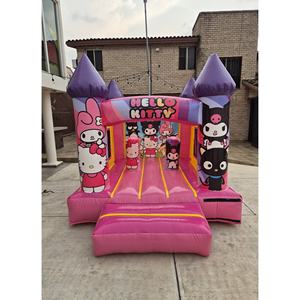 Castillo Inflable con Tobogán, Diseño Nuevo, <span class=keywords><strong>Alquiler</strong></span> para Fiestas, Gato <span class=keywords><strong>de</strong></span> Dibujos Animados, Castillo Hinchable Rosa, Combo <span class=keywords><strong>de</strong></span> Castillo Inflable para Niños - Product Image 1