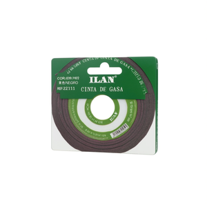 Nastro in garza ILAN 0,6 cm x 35 iarde nero per cucito e artigianato - Product Image 2