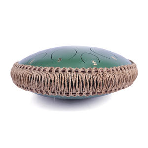 Tambor de lengua de acero de 14 pulgadas, instrumento de percusión de relajación con 15 notas, <span class=keywords><strong>Fanbao</strong></span>, fruta verde - Product Image 3