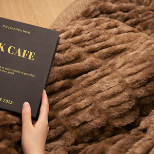 Mới Đến Chất Lượng Hàng Đầu Bán Hàng Nóng Giá Bán Buôn 100% <span class=keywords><strong>Polyester</strong></span> Dệt Kim Nhung Nâu Chăn Cho Bệnh Viện - Product Image 2