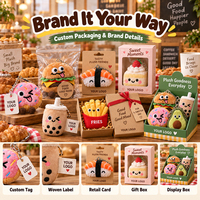 Porte-clés en peluche en gros : Macaron, Cannelé, Gaufre, Éclair – Breloque en peluche pour boulangeries, boutiques de cadeaux et marques