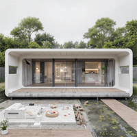 Maison préfabriquée Apple Pod à structure en acier étanche, design conforme, installation rapide, petite maison pour les vacances