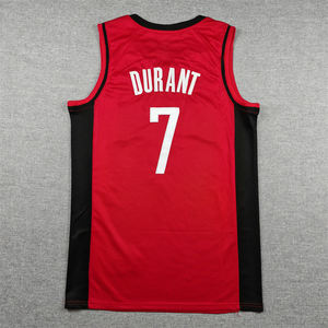 卸売2025ニューメン7ケビンデュラントヒューストンフラッグ刺繍アメリカバスケットボールジャージーユニセックススウィングマンプレーヤージャージーレッド - Product Image 3