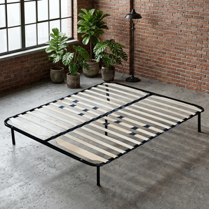 Base de Cama Metálica Compatible con Varios Tamaños, con Láminas de Madera Contrachapada Curvadas, Base de Cama Simple para <span class=keywords><strong>Colchones</strong></span> King y Queen - Product Image 5