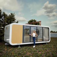 Rumah Trailer Prefab Ramah Lingkungan Panel Sandwich Rumah Kontainer Mobile Kamar Mandi Dapur Mewah Prefabrikasi Modular