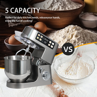 Batidora de Pedestal Cheftronic A03P de 8L y 2100W, Batidora Planetaria para Pasteles y Alimentos, Máquinas de Cocina, Pequeños Electrodomésticos, Programa Automático