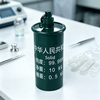 Cylindre métallique scellé de qualité industrielle HY 10 kg, haute résistance aux fuites, capacité 0,8 L, modèle GMPC-0160 vert pour l'extraction aurifère