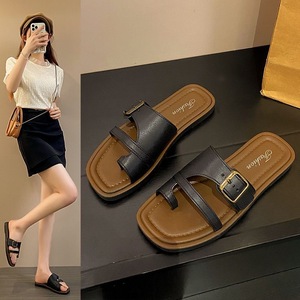 Nuevas Sandalias Planas de Playa Estilo Francés para Mujer, Verano 2025, Estilo Casual Retro, Parte Superior de PVC - Product Image 2