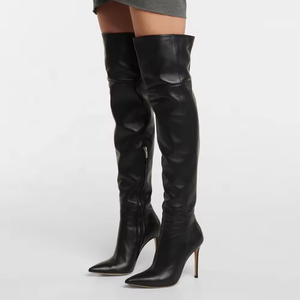 Black Thigh Boot <b>Long</b> Winter <b>Shoes</b> 2026 <b>Womens</b> High Heel Over Knee Boots Overknee Crotch Stiletto High Heels <b>Women's</b> <b>shoes</b> - Product Image 2