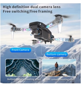 New E88 bay không người lái ống kính kép Chiều cao giữ <span class=keywords><strong>RC</strong></span> máy bay trực thăng đồ chơi có thể gập lại điều khiển từ xa bay không người lái với 1080P HD Máy ảnh LED ánh sáng - Product Image 3