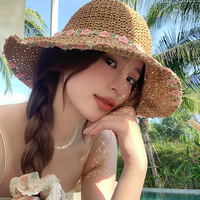 Bord de mer plage vacances parasol pêcheur chapeau grand bord sangle paille femmes Style coréen été creux respirant au Vietnam