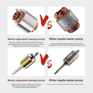Pompe submersible haute pression 3HP à haut rendement énergétique, 68% <span class=keywords><strong>BEP</strong></span>, impeller SS304, compatible VFD, pour eaux usées, IP68, 380V, 42m³/h - Product Image 2