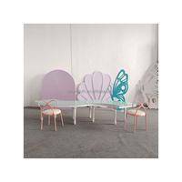 Table ronde en acrylique blanche pour enfants, style serpentine, pour décoration de fête, mobilier de mariage SMOOTH