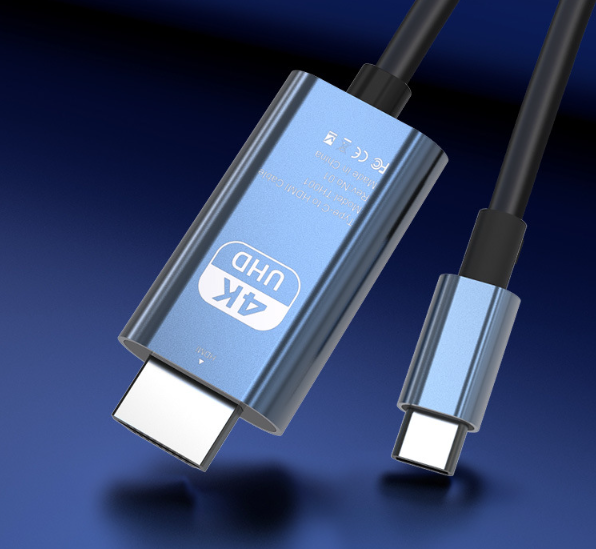 USB Type-C to for Cable Adapter 4K 30Hz/60Hz with PVC Jacket for HDTV and Speakers