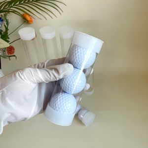 ゴルフボール用PC透明プラスチック包装チューブ、蓋付き円筒チューブ包装、クリア工場供給プラスチック包装 - Product Image 6