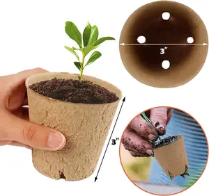 Mudas Starter Nursery Potes Ervas Vegetais kit Jardim Biodegradável Pote de turfa Papel Ambiental Plantador Vasos