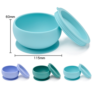 Tazón de Silicona para Bebé, Apto para Microondas y Lavavajillas, Grado Alimenticio, Libre de BPA, Reutilizable, Redondo, para Niños Pequeños, con Tapa - Product Image 2