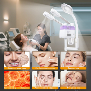Vaporizador Facial 3 en 1 con Función de <span class=keywords><strong>Vapor</strong></span> Frío y Caliente, Lámpara Lupa con Anillo de Luz para Salón, Sauna, Vaporizador de <span class=keywords><strong>Ozono</strong></span> - Product Image 4