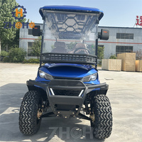 Voiturette de golf de luxe 8 places pour la fête de Noël Voiturette de golf à batterie au lithium avec sièges en peluche Club Car