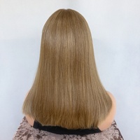 Perruque Sheitel en cheveux humains vierges à cuticules alignées, avec dentelle HD, nœud simple, extrémités épaisses, coupe supérieure, couleur méché, pour petite tête, pour femmes