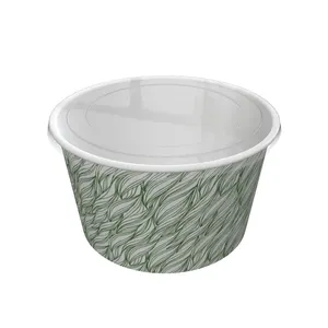 Customized Small Big Size Eco Pla Coated Striped, Plain Disposable Snacks Take Away Fried Chicke Popcorn Paper Buckets/