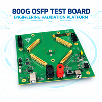 Plateforme de test PCB OSFP haute vitesse 800G avec équilibrage d'impédance pour vérification BER et de profil oculaire des transceivers en laboratoire