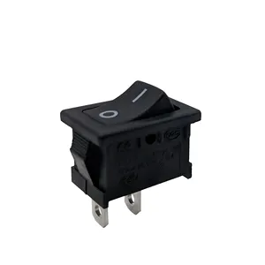 High Quality 6A 250V SPST ON OFF 2 Pin Rocker Switch Small Black Rocker Switch