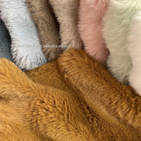 Tricot jacquard en flanelle 100 % polyester à poils de lapin, très rentable, chaud, doux, luxueux, anti-plis