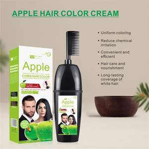 Apple <strong>Hair</strong> Color Shampoo with Comb 200ml Plant Based <strong>Hair</strong> <strong>Dye</strong> with Herbal Ammonia Free <strong>for</strong> <strong>Men</strong> Easy Quick <strong>Hair</strong> Coloring Comb Oem - Product Image 3