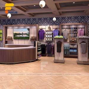 Dispositivo di vendita al dettaglio di abbigliamento da Golf moderno negozio sportivo personalizzato espositore Boutique negozio di abbigliamento Design di Layout di mobili interni - Product Image 2