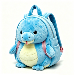 Mochila de Peluche de Dinosaurio Azul con Puntos Personalizada para Niños Pequeños, Mochila Escolar de Peluche de Dinosaurio Azul Suave y Esponjosa, Dinosaurio Azul y Amarillo - Product Image 1
