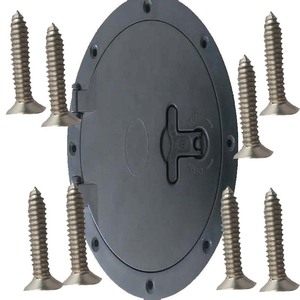 Tapa de escotilla de plástico de 6 pulgadas con tornillos autorroscantes para reparación y reemplazo de kayaks, canoas y embarcaciones - Product Image 5