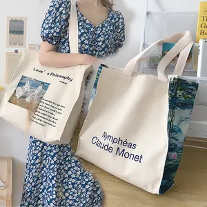 Custom Fashion Oem And Odm Canvas Cotton Shopping Bag Canvas Tote bags for girls