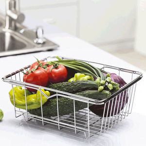 Fregadero de cocina personalizado, estante para cuencos, gabinete, elevador, estante para platos, drenaje de perforación gratis, estante de secado negro a prueba de herrumbre - Product Image 1