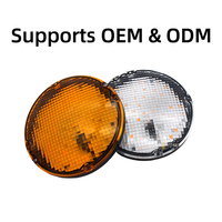 Lampe LED anti-collision murale, protection, fonctionnement continu/clignotant, DC12V/24V, lentille jaune/transparente, matériau PC/ABS