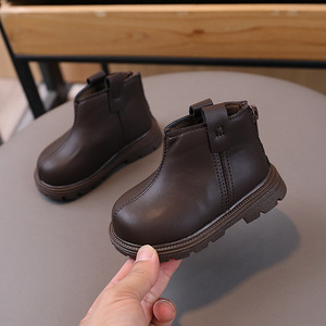 Children Fashion Autumn Winter Kids Leather Shoes Casual Girls Boots Anti-slip Kids Girls Boys Shoes - Product Image 2