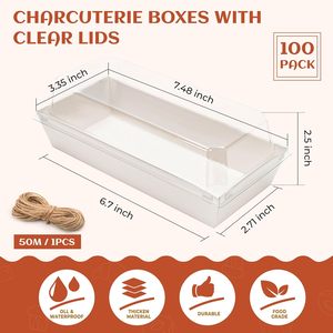 Square Plastic Sandwich <b>Box</b> for Cake <b>Roll</b>, Puff, Meat Floss, Dessert & Mooncake | Disposable Food Packaging Container - Product Image 4
