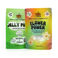 Sachet Doypack Personnalisé Mat Refermable avec Fermeture Éclair en Mylar pour Aliments pour Animaux, Fleurs Séchées, Herbes, Friandises et Snacks pour Chats et Chiens