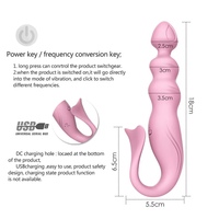 Weibliches Orgasmus-Masturbationsgerät USB-Aufladbarer G-Punkt-Vibrator 10 Frequenzen 100% Wasserdicht Latex Silikon/ABS Rosa