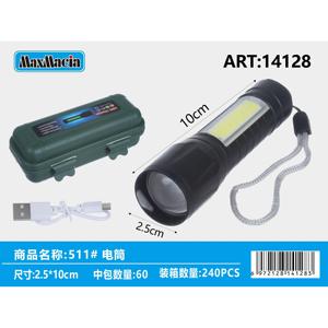 Portatile USB ricaricabile LED EDC torcia in lega di alluminio corpo per il campeggio-include custodia e cavo fornitura all'ingrosso - Product Image 1