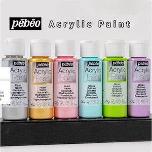 Pebeo francia Non tossico artigianato artigianale pittura acrilica Set opaco & perlescente per la casa tessile parete di pietra arte su carta su tela di vetro - Product Image 4