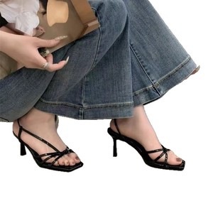 Sandalias de tacón alto premium para mujer, estilo hada, con correa cruzada francesa, punta cuadrada elegante, cómodas, novedad de verano 2026, calzado de vestir - Product Image 5