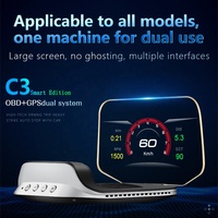 HUD GPS OBD2 pour voiture avec imagerie optique sans effet fantôme, 110 °   Écran réglable et lecteur de codes de panne pour tous les véhicules
