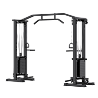 Machine de musculation professionnelle à double câble croisé avec pile de poids de 100 kg, poulie réglable, équipement de gym en fer pour la musculation