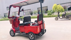 Tricycle électrique à deux sièges pour vieilles personnes, bicyclette avec <span class=keywords><strong>toit</strong></span> - Product Image 3