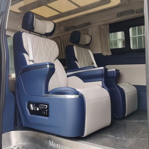 Sedili <span class=keywords><strong>VIP</strong></span> in Pelle PU per Auto e Aviazione, per Buick GL8, Mercedes-Benz V-Class V260, Alphard, Vito, Montaggio a Pavimento per Terza Fila - Product Image 3