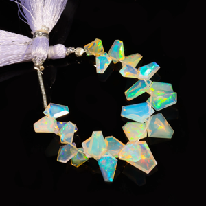 Vente chaude Multi perles fantaisie opale éthiopienne avec et 4 pouces de longueur à facettes et perles d'opale éthiopienne en forme de fantaisie - Product Image 2