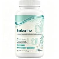 Complexe Phytosome à Double Action de Berbérine OEM, Soutient la Santé Cardiaque, Immunitaire et Intestinale, et un Cholestérol Sain, Sans Gluten, 30 Doses