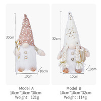 Nains de Noël sans Visage du Père Noël avec Lumières LED, Ornements et Poupées en Peluche à Paillettes pour une Décoration Festive et de Fête